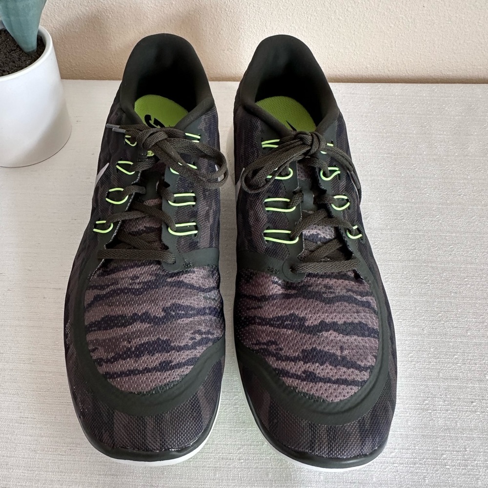 NIKE Barefoot Running 5.0 Gray/Green Mesh lace Up Athletic Sneakers Men’s 15 - Picture 2 of 15